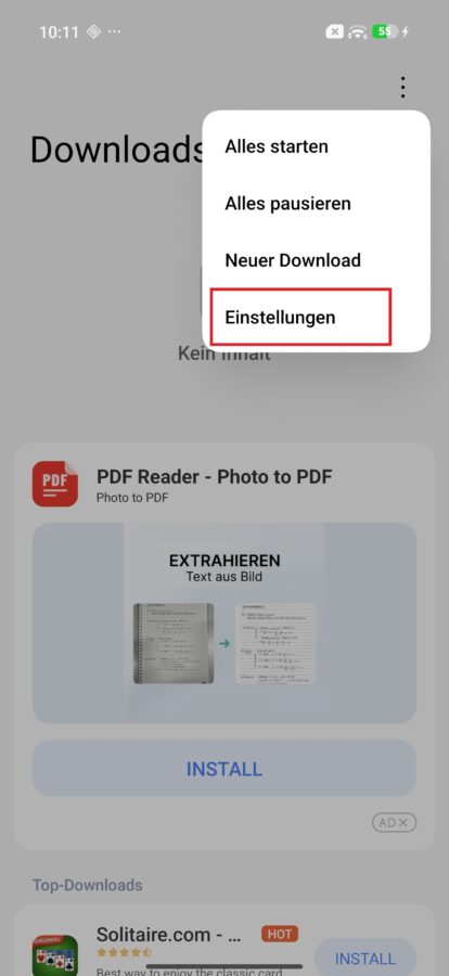 Werbung in der Download App deaktivieren 2 Werbung in der Download App deaktivieren 2