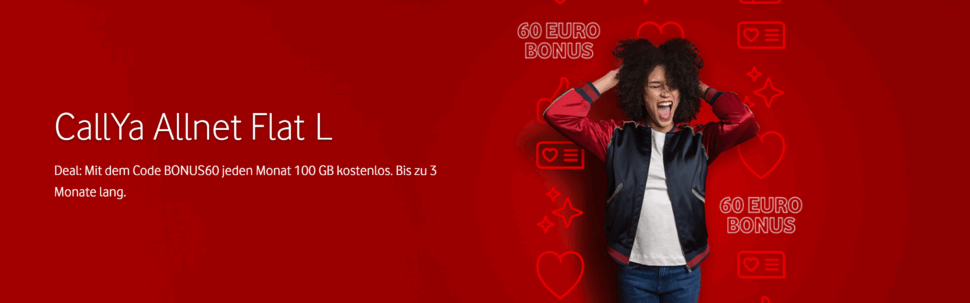 Vodafone CallYa drei Monate kostenlos Banner I Vodafone CallYa drei Monate kostenlos Banner I