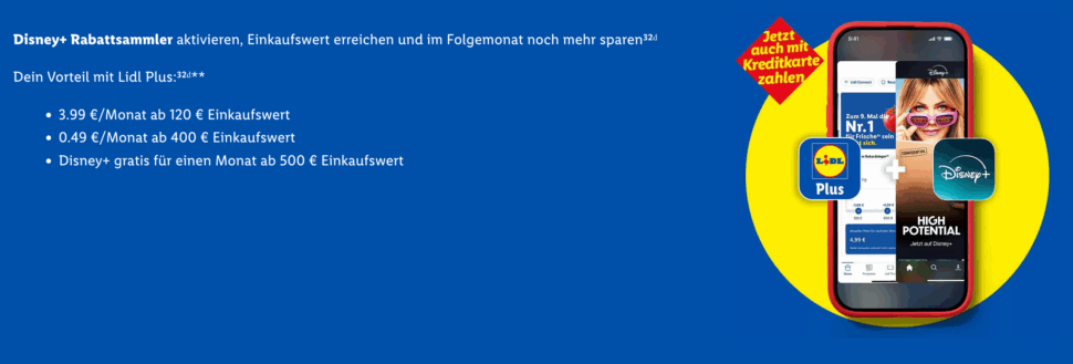 Abo Lidl Plus x Disney Abo Lidl Plus x Disney