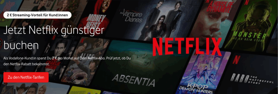 Netflix dazubuchen und sparen Vodafone Netflix dazubuchen und sparen Vodafone