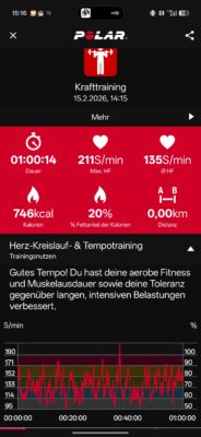 Huawei WATCH GT Runner 2 Test Screenshot Puls Krafttraining 1 Huawei WATCH GT Runner 2 Test Screenshot Puls Krafttraining 1