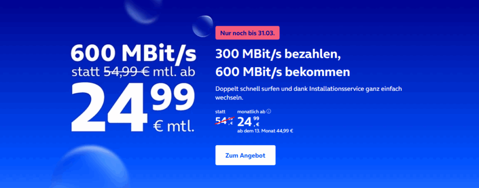 O2 Home XL 600Mbit Banner I O2 Home XL 600Mbit Banner I