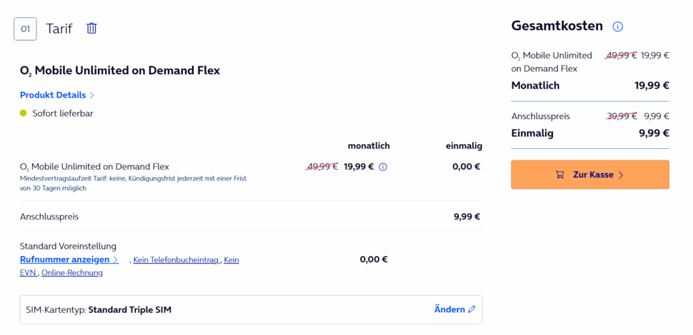 O2 Mobile unlimited on Demand klar strukturiert O2 Mobile unlimited on Demand klar strukturiert