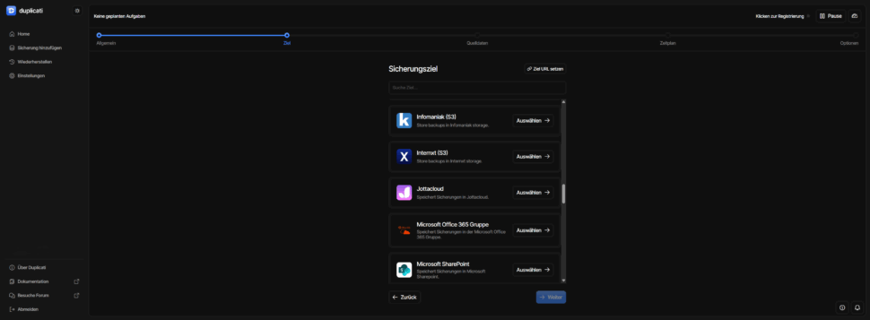 Duplicati in Docker iDX6011 Pro Screenshot V I Duplicati in Docker iDX6011 Pro Screenshot V I