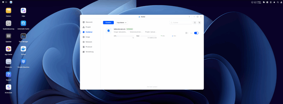 Projekt NAS Tailscale Docker Ugreen Screenshot III Projekt NAS Tailscale Docker Ugreen Screenshot III