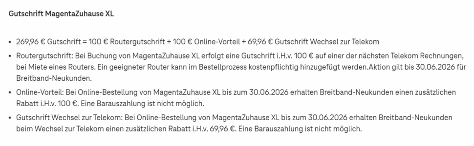 Gutschrift Magenta Zuhause XL Gutschrift Magenta Zuhause XL