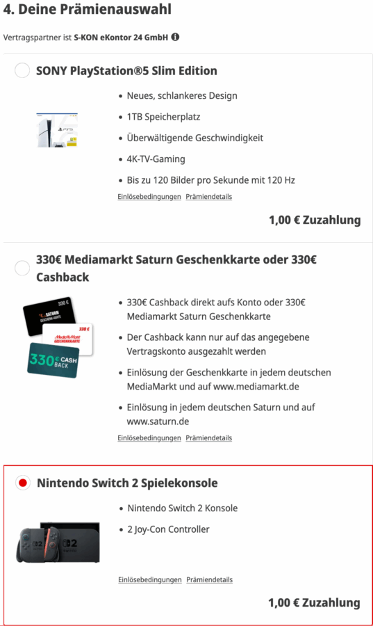 Praemien MediaMarkt Tarifwelt Praemien MediaMarkt Tarifwelt