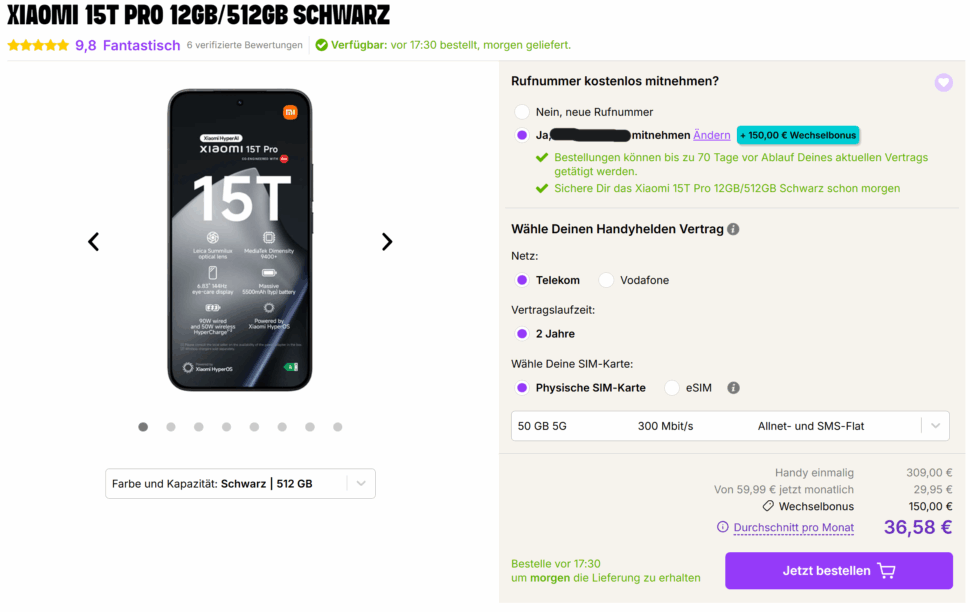 Handyhelden Xiaomi 15T Pro 512GB Banner II Handyhelden Xiaomi 15T Pro 512GB Banner II