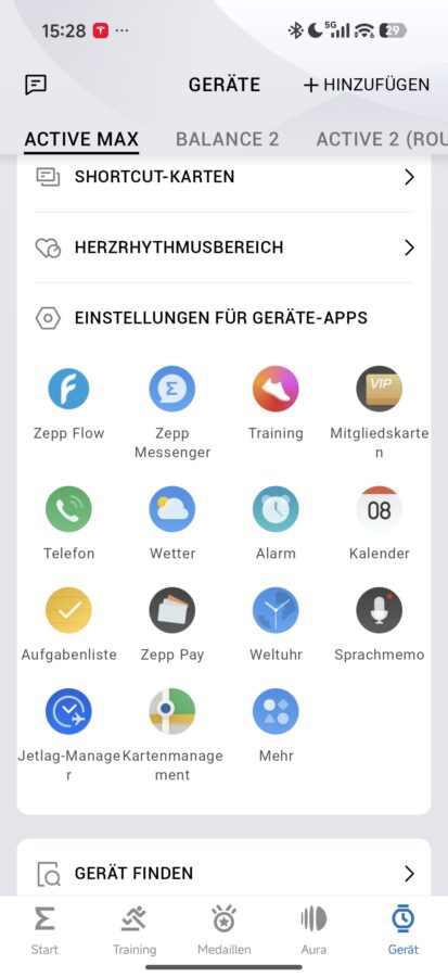 Amazfit App Funktionen und Uebersicht 2 Amazfit App Funktionen und Uebersicht 2