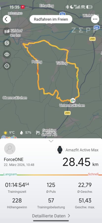 Schlaf Training Strecke und Daten 4 Schlaf Training Strecke und Daten 4