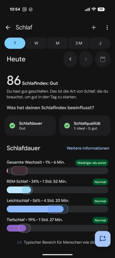 Fitbit Neuer Schlaf Score Screenshot VI Fitbit Neuer Schlaf Score Screenshot VI