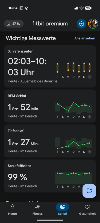 Fitbit Neuer Schlaf Score Screenshot VIII Fitbit Neuer Schlaf Score Screenshot VIII