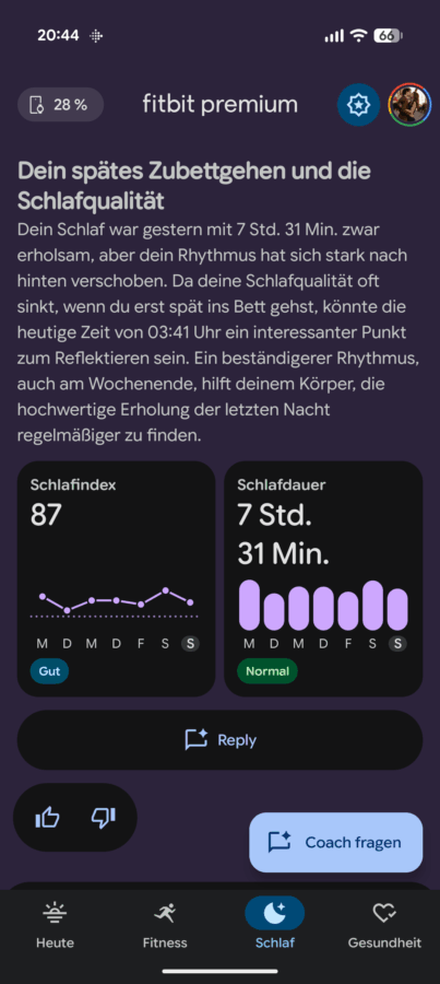 Fitbit Personal Health Coach Screenshot IV Fitbit Personal Health Coach Screenshot IV