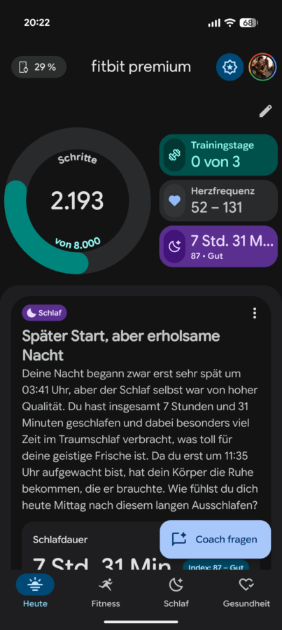 Fitbit Personal Health Coach Screenshot VI Fitbit Personal Health Coach Screenshot VI