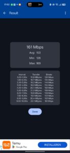 HUAWEI WiFi Mesh X3 Pro Test Screenshot Empfang 1 HUAWEI WiFi Mesh X3 Pro Test Screenshot Empfang 1