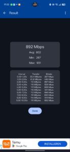 HUAWEI WiFi Mesh X3 Pro Test Screenshot Empfang 2 HUAWEI WiFi Mesh X3 Pro Test Screenshot Empfang 2