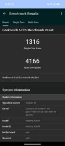 Nothing Phone 4a Pro Test Screenshot Geekbench 6 Nothing Phone 4a Pro Test Screenshot Geekbench 6