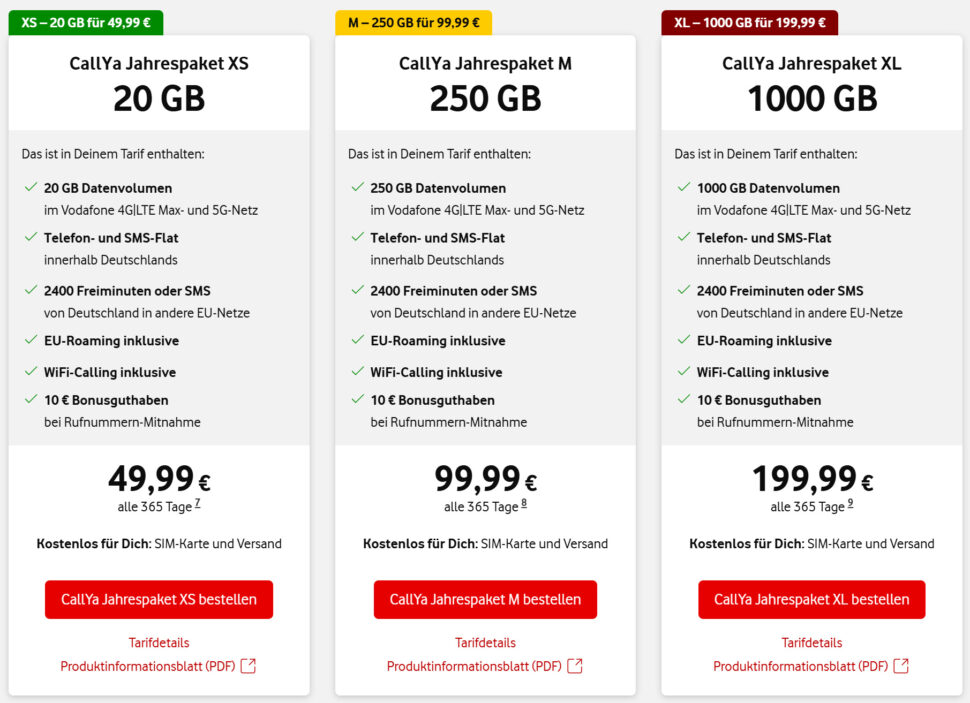 Vodafone Jahrespaket M 250GB April 26 1 Vodafone Jahrespaket M 250GB April 26 1