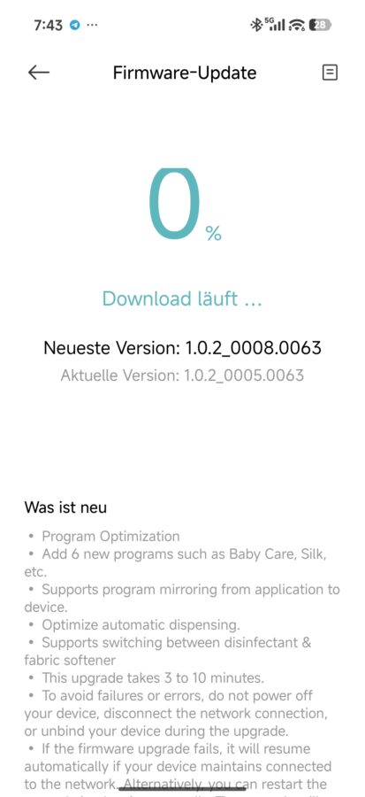 Geteilt und Update Mijia Frontlader Pro 3 Geteilt und Update Mijia Frontlader Pro 3