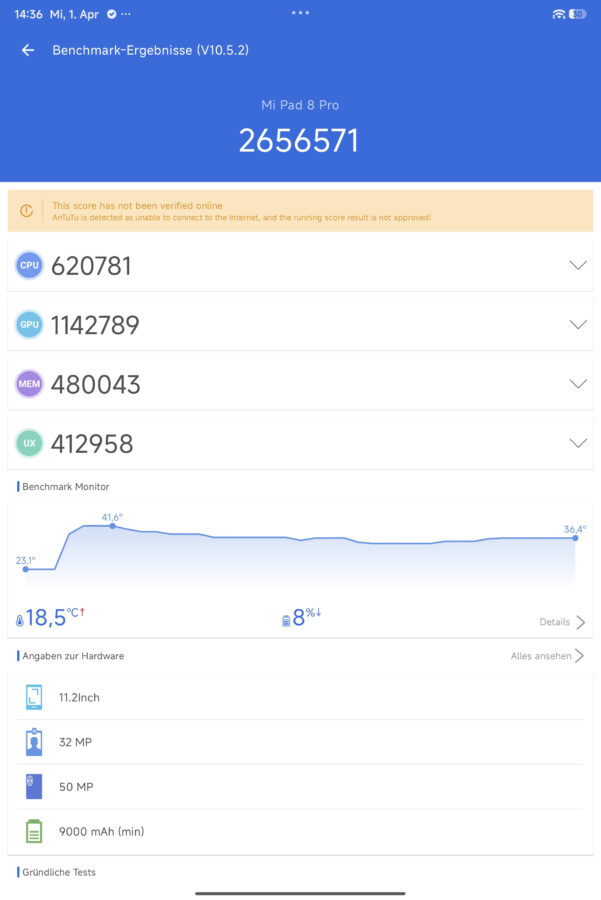 Xiaomi Pad 8 Pro antutu 10 Xiaomi Pad 8 Pro antutu 10