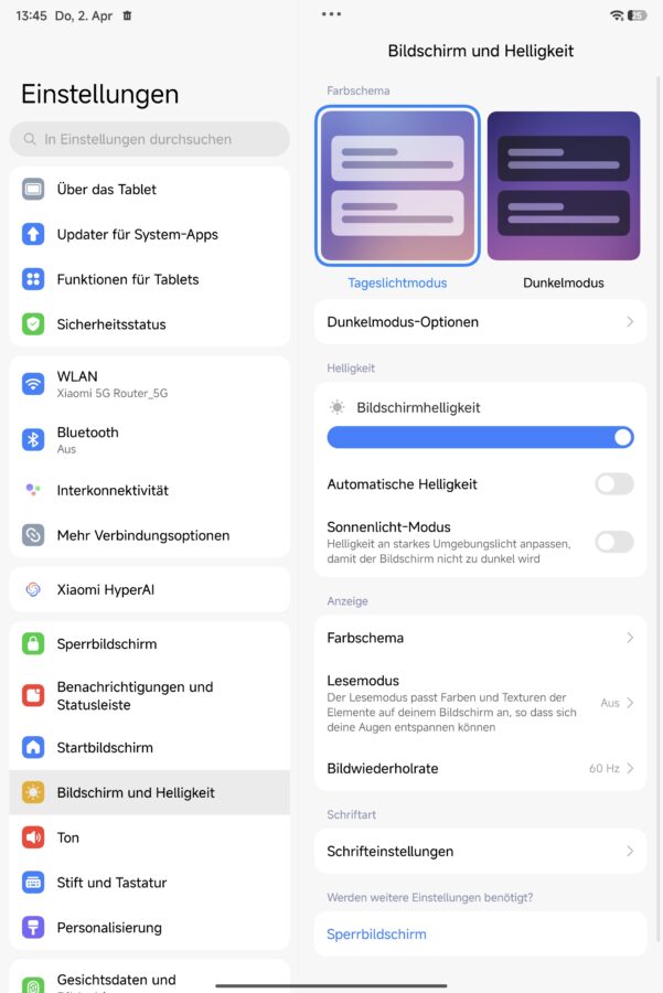 Xiaomi Pad 8 HyperOS Display Settings 1 Xiaomi Pad 8 HyperOS Display Settings 1