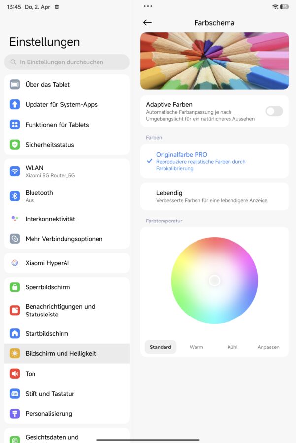 Xiaomi Pad 8 HyperOS Display Settings 2 Xiaomi Pad 8 HyperOS Display Settings 2