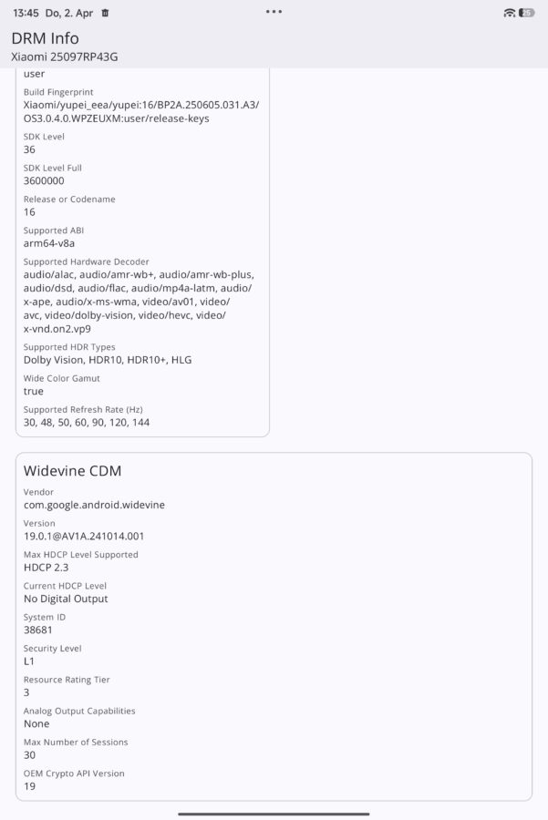 Xiaomi Pad 8 HyperOS Display Settings 3 1 Xiaomi Pad 8 HyperOS Display Settings 3 1
