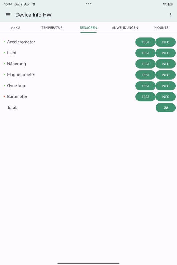 Xiaomi Pad 8 Sensors Xiaomi Pad 8 Sensors