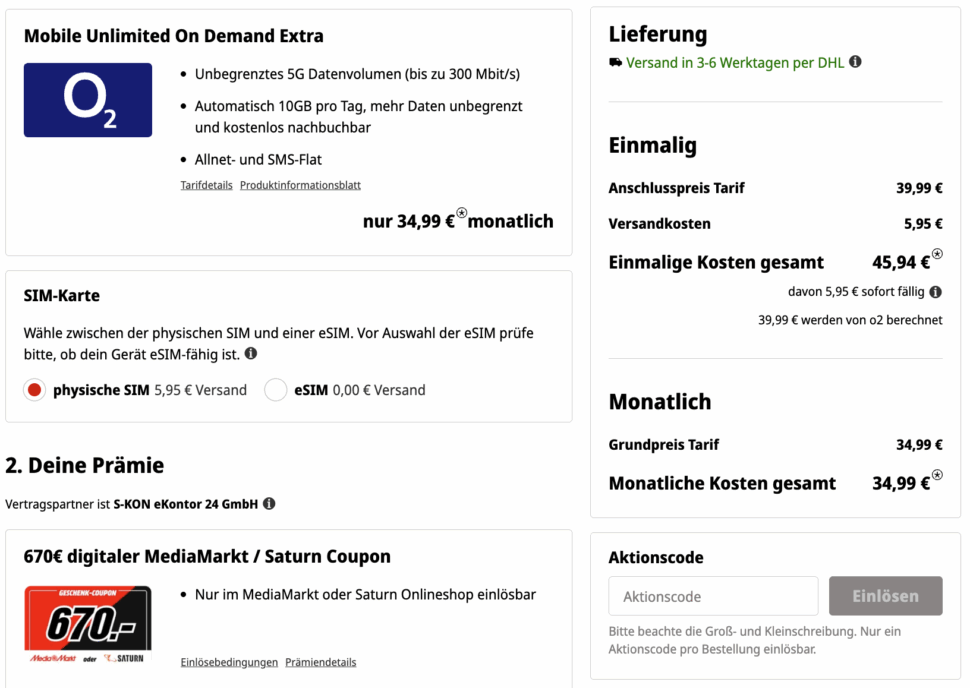 o2 unlimited on demand mit mediamarkt gutschein preis o2 unlimited on demand mit mediamarkt gutschein preis