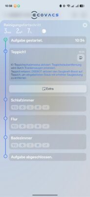 Ecovacs Deebot X12 OmniCyclone Test App Reinigungsprozess Ecovacs Deebot X12 OmniCyclone Test App Reinigungsprozess
