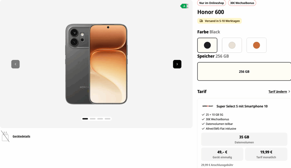 Honor 600 mit SuperSelect Vertrag MediaMarkt Honor 600 mit SuperSelect Vertrag MediaMarkt