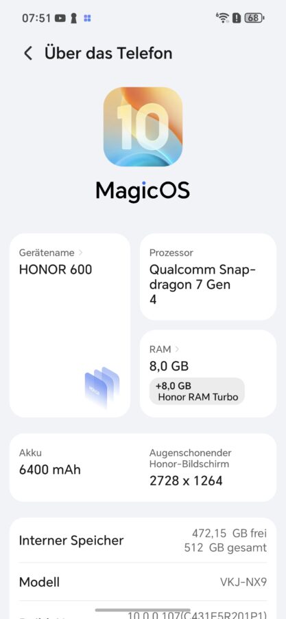 Honor 600 MagicOS System Teast 4 Honor 600 MagicOS System Teast 4