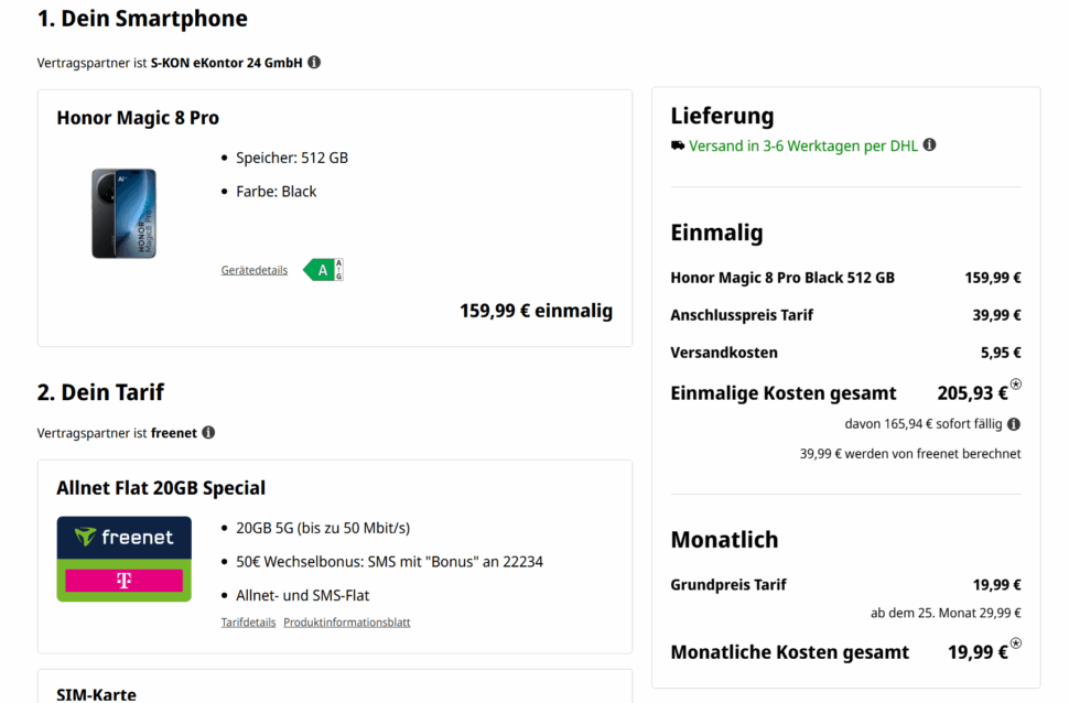Honor Magic 8 Pro Angebot MEdiaMarkt Honor Magic 8 Pro Angebot MEdiaMarkt