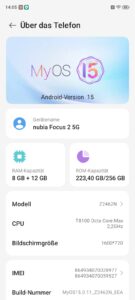 Test Nubia Focus2 System 4 Test Nubia Focus2 System 4