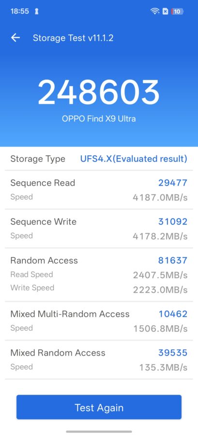Oppo Find X9 Ultra AnTuTu Storage UFS4 X Oppo Find X9 Ultra AnTuTu Storage UFS4 X