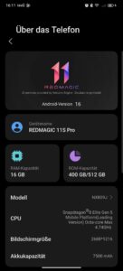 RedMagic 11S Pro Test System Features 9 RedMagic 11S Pro Test System Features 9