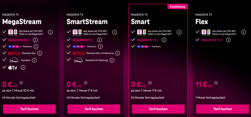 MagentaTV Tarifuebersicht 1 MagentaTV Tarifuebersicht 1