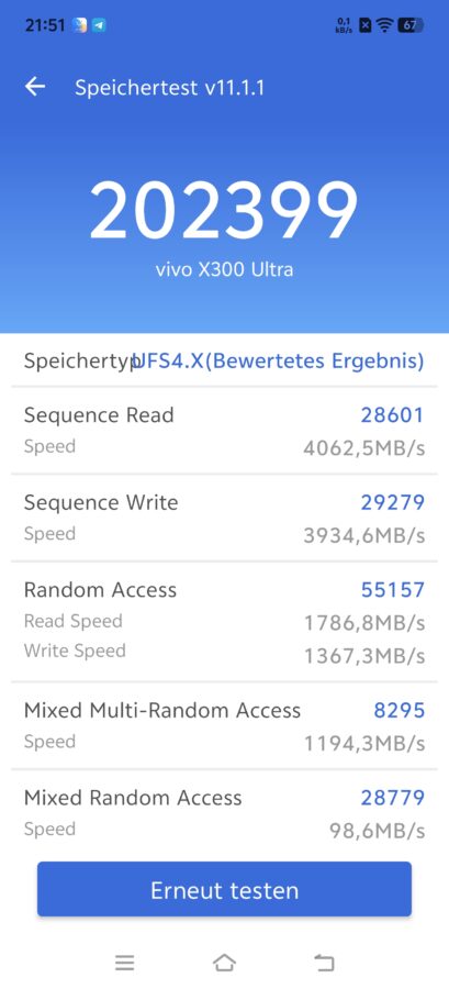 Vivo X300 Ultra Antutu Storage Test Vivo X300 Ultra Antutu Storage Test
