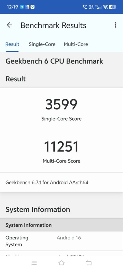 Vivo X300 Ultra Geekbench 6 Vivo X300 Ultra Geekbench 6