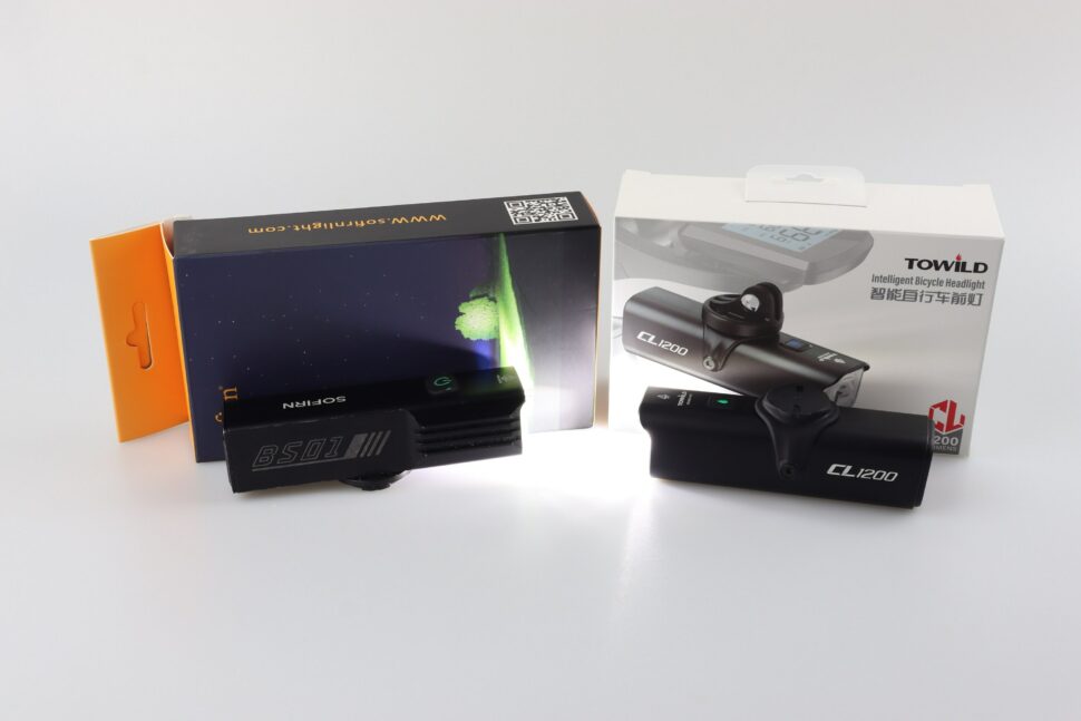 Towild CL1200 vs Sofirn BS01 Test Vergleich Leuchtend vor Verpackung 2