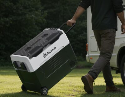 Foursun Kompressor Kuehlbox Rollen Tragegriff Camping Foursun Kompressor Kuehlbox Rollen Tragegriff Camping