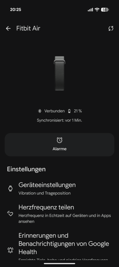 Google Fitbit Air Screenshot II Google Fitbit Air Screenshot II