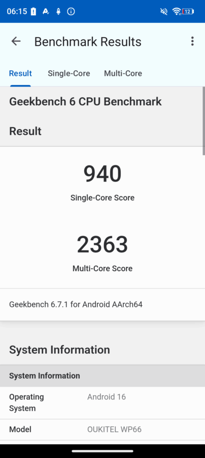 Oukitel WP66 Leistung 1 Oukitel WP66 Leistung 1