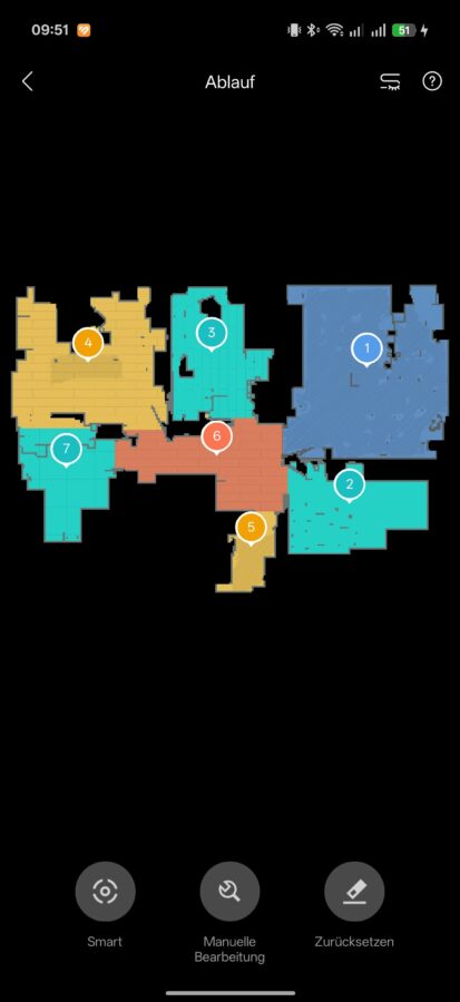 Roborock Qrevo S Pro Test Screenshot Ablauf Raeume Roborock Qrevo S Pro Test Screenshot Ablauf Raeume