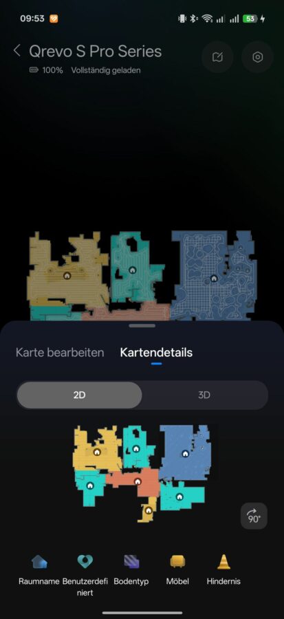 Roborock Qrevo S Pro Test Screenshot Karte Roborock Qrevo S Pro Test Screenshot Karte