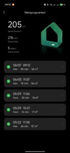 Roborock Qrevo S Pro Test Screenshot Verlauf Roborock Qrevo S Pro Test Screenshot Verlauf