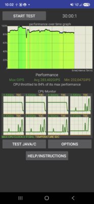 Samsung Galaxy A57 Test Screenshot CPU Throtteling Samsung Galaxy A57 Test Screenshot CPU Throtteling