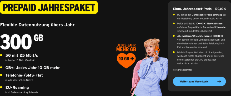 Prepaid Jahrespaket – Allnet Flat fuer 1 Jahr – congstar Prepaid Jahrespaket – Allnet Flat fuer 1 Jahr – congstar