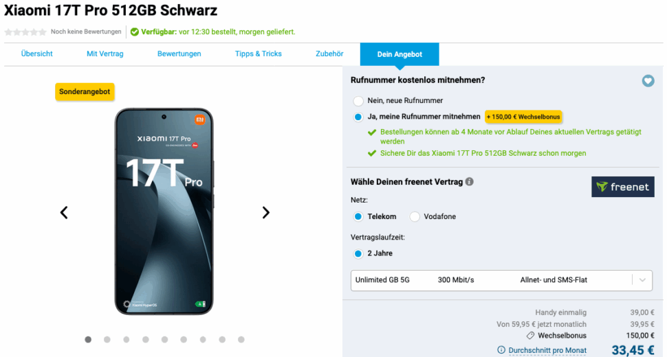 Xiaomi 17T Pro 512GB Schwarz Gomibo.de Xiaomi 17T Pro 512GB Schwarz Gomibo.de