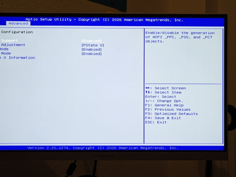 Blackview MP50 BIOS CPU Configuration Blackview MP50 BIOS CPU Configuration